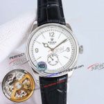 8+ Factory Rolex Perpetual 1908 White Face Stainless Steel Leather Strap Swiss Replica Watch